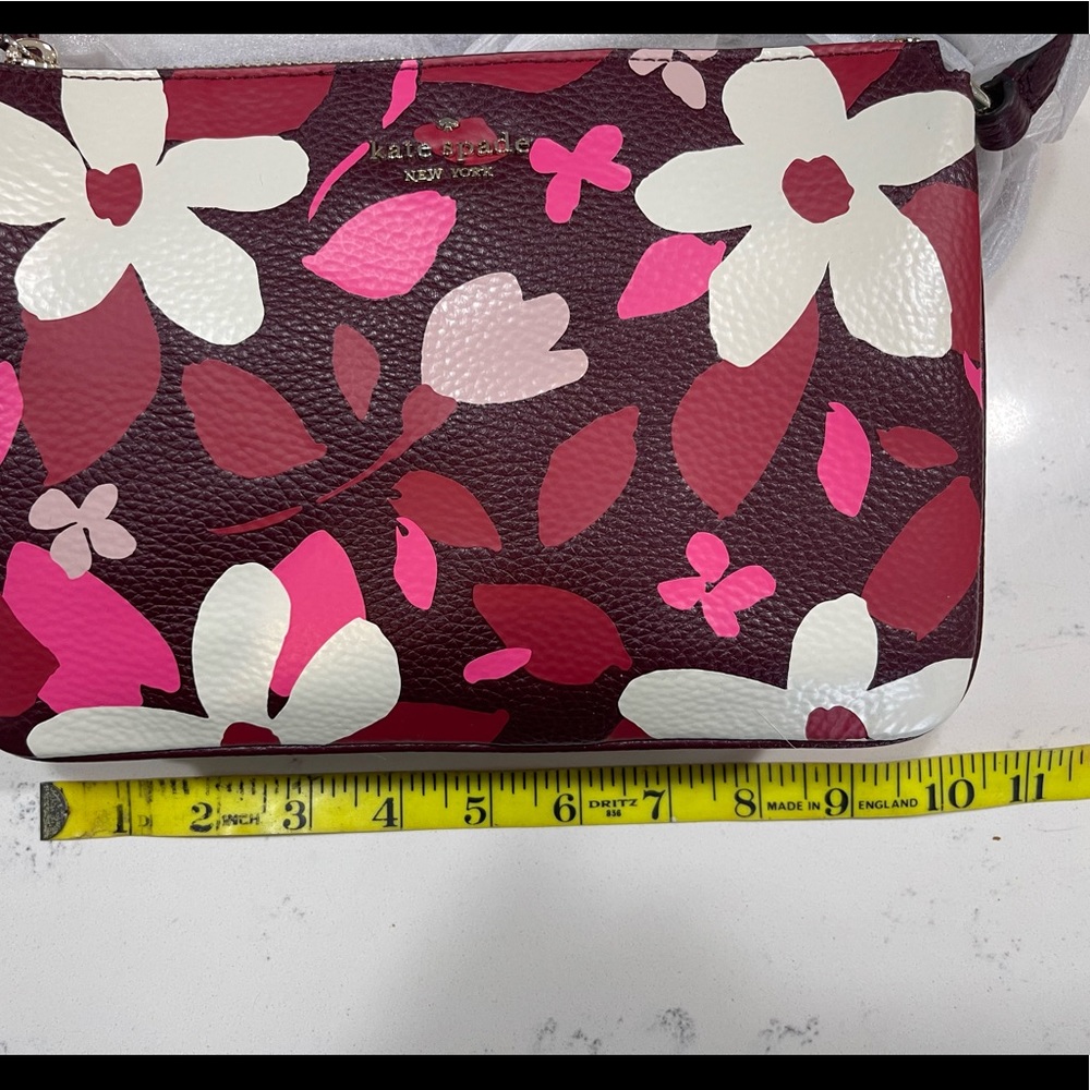 Kate Spade Jackson forest floral triple gusseted Crossbody